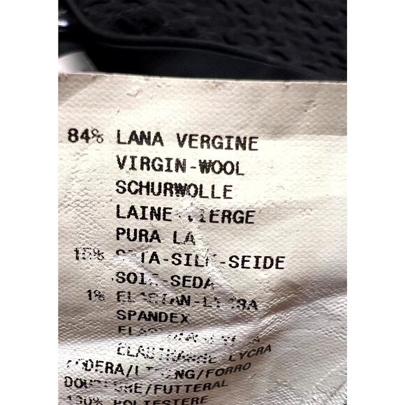 Armani Collezioni Women's Navy Blue Stretch Long Sleeve Jackets Blazer Size 10 - Picture 8 of 8